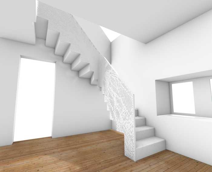 Escalier avec une perforation "Nature"