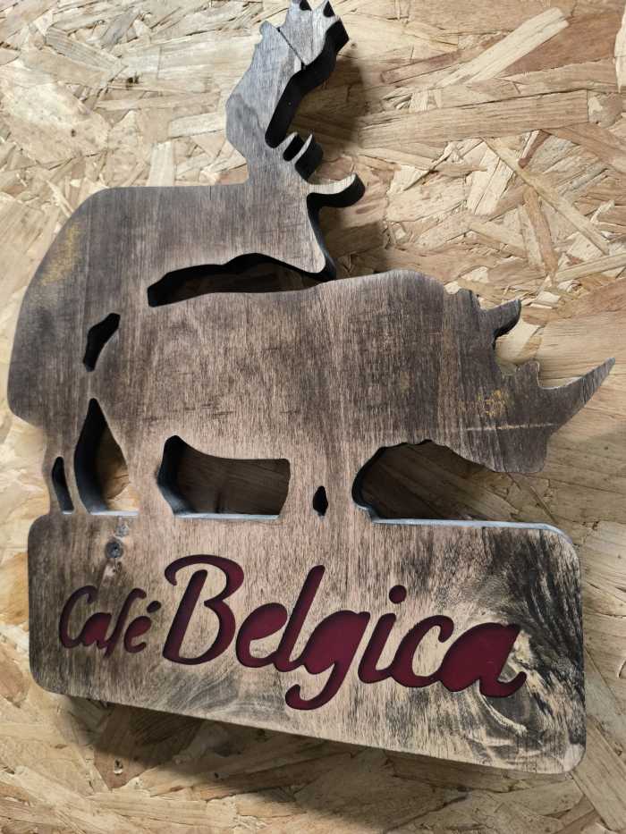 Enseigne sur-mesure pour le "Café Belgica"