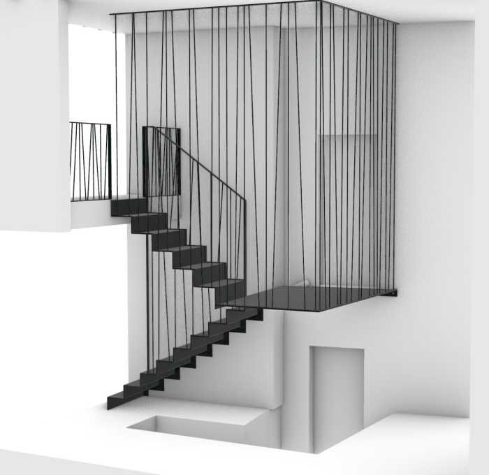 Escalier suspendu Meunier